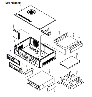 ATM 예비 부품 NCR MINI PC 코어 445-0727528 445-0760722