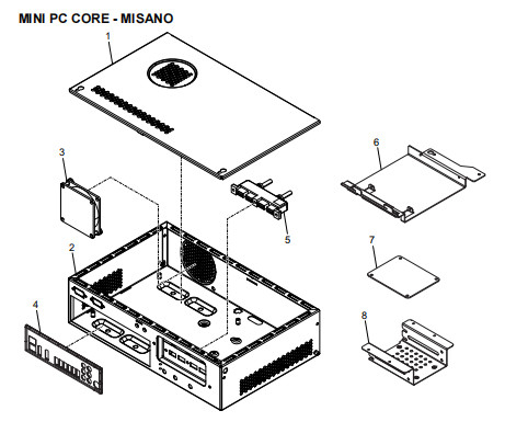 ATM 예비 부품 NCRMINI PC 코어 - Misano 445-0727528